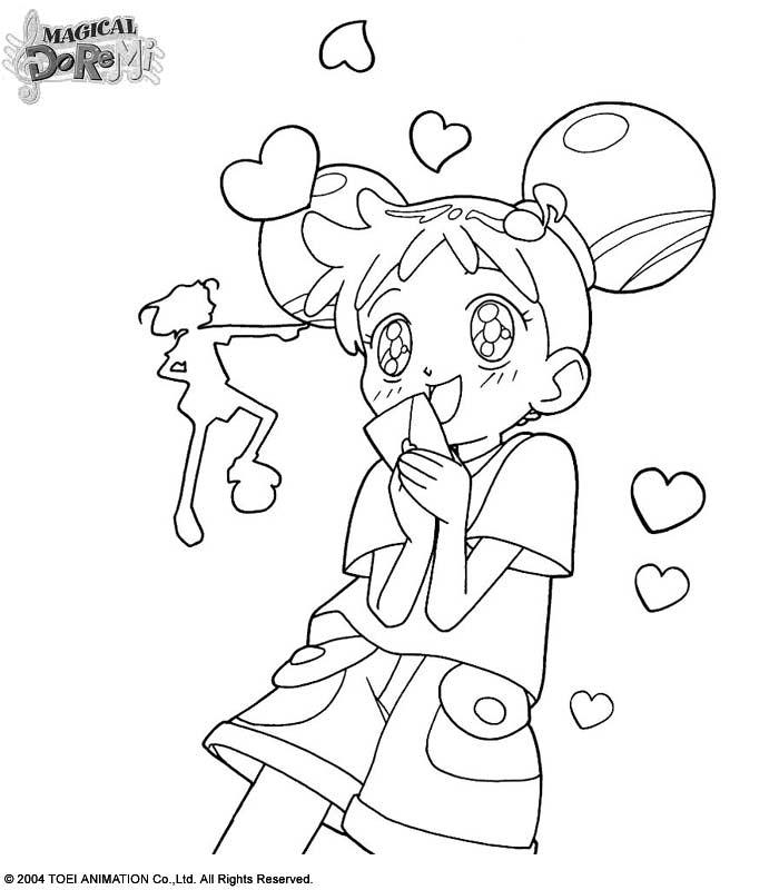 coloriage magical doremi amoureuse